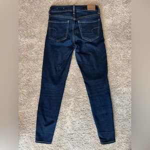 American Eagle. Size 0S. Next level stretch high waisted blue jeans.